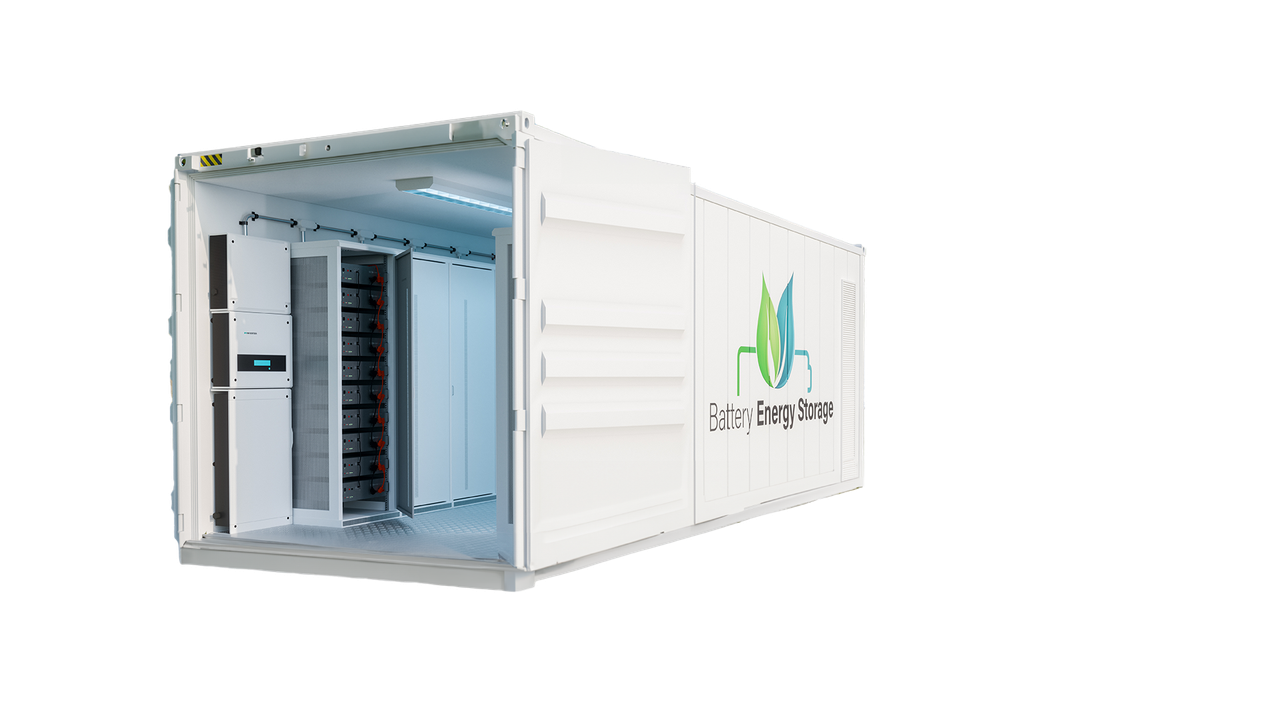 Battery Storage Container Transparent Interaktive Übersicht über Batteriespeicherbehälter