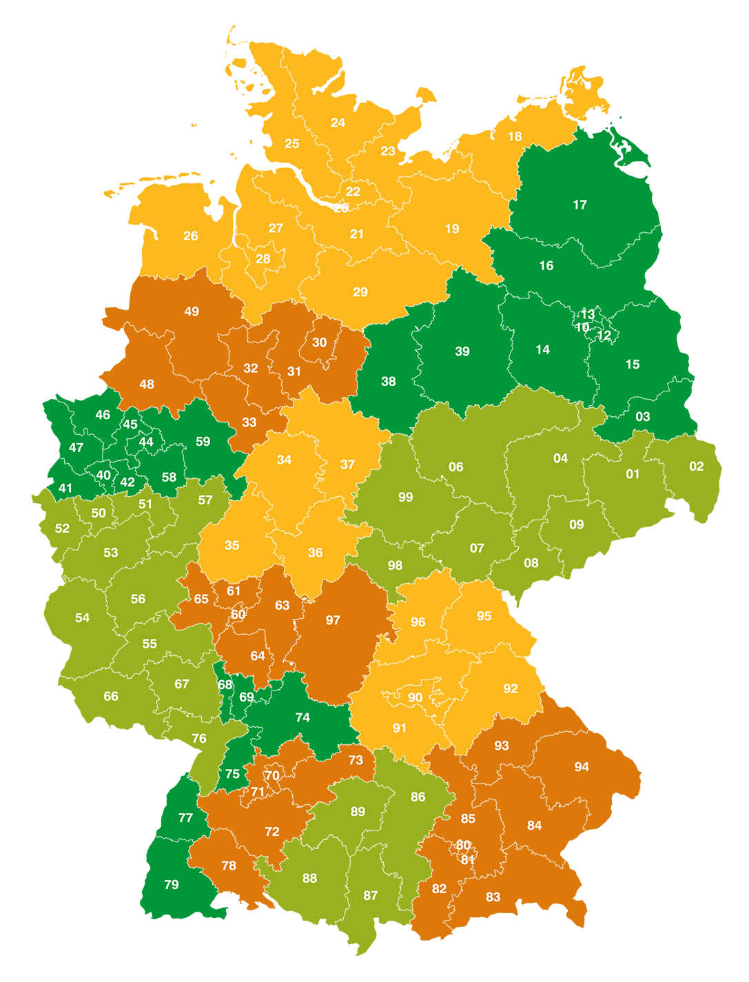 Postleitzahlen in Deutschland